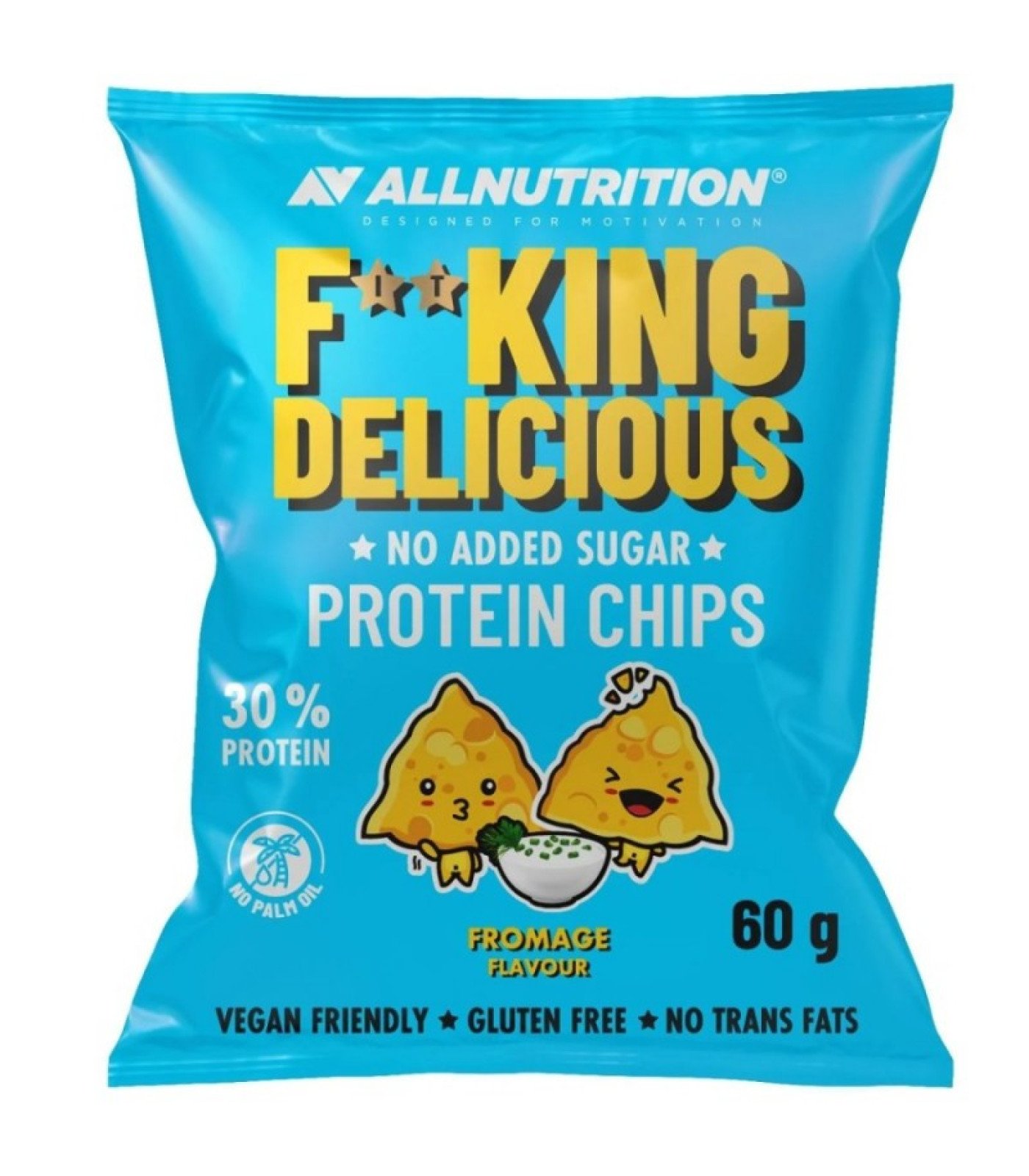 Allnutrition F**King Delicious Protein Chips Fromage - Протеинов Чипс, Разфасовка 60g Allnutrition F**King Delicious Protein Chips Fromage - Протеинов Чипс, Разфасовка 60g