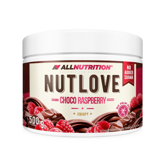 Allnutrition Nutlove Choco Raspberry Crisp - Диетичен Крем За Мазане, Разфасовка 500g