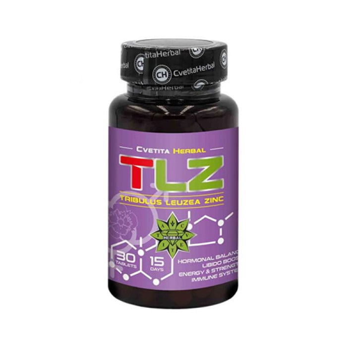 CVETITA HERBAL - TLZ - Tribulus, Levzea and Zinc / 30 Tabs