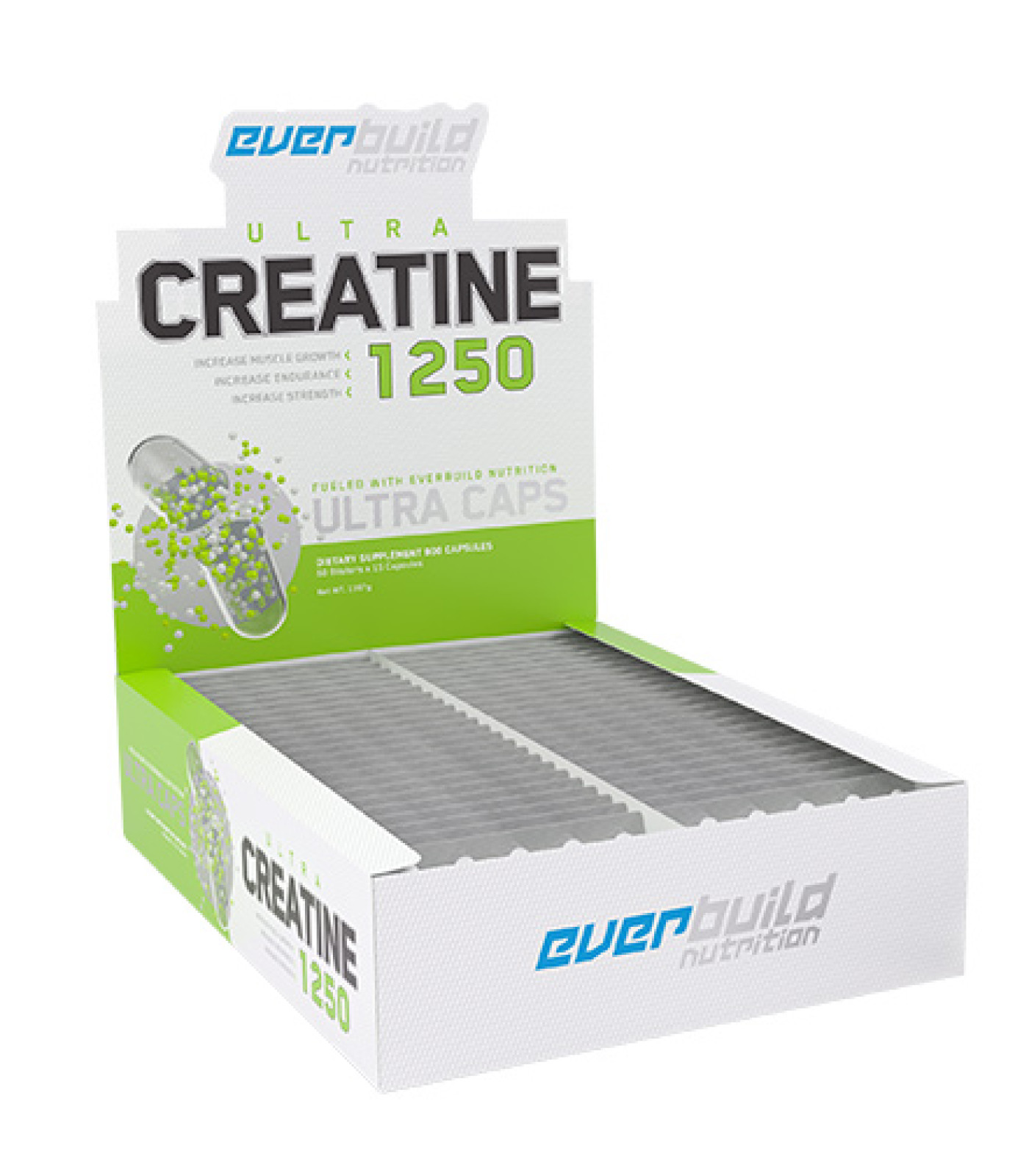 EVERBUILD - Creatine Mega Caps 1250 mg / 60 x 15 Caps (450 дози)