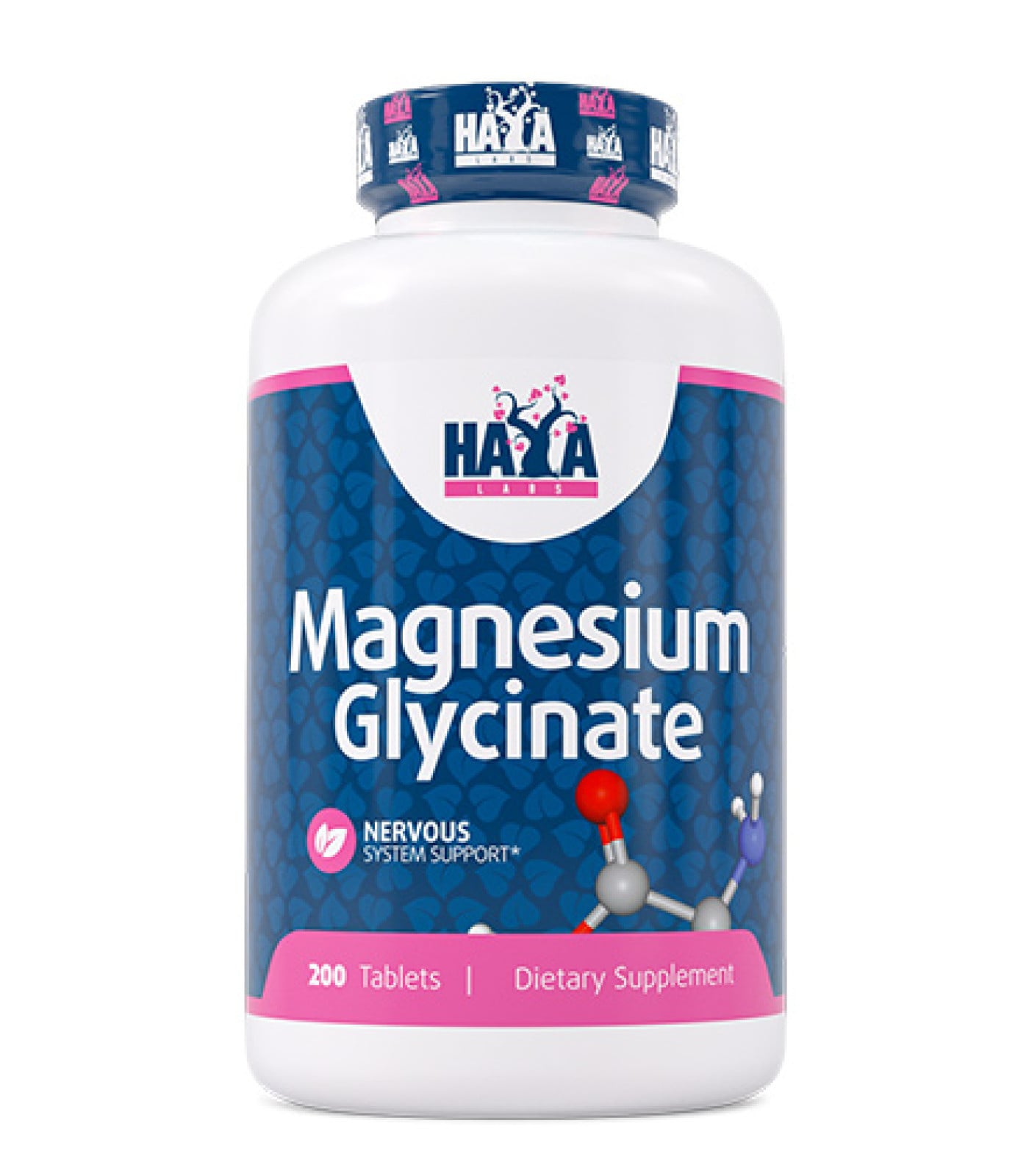 HAYA LABS - Magnesium Glycinate 200 mg / 200 Tabs (100 дози)