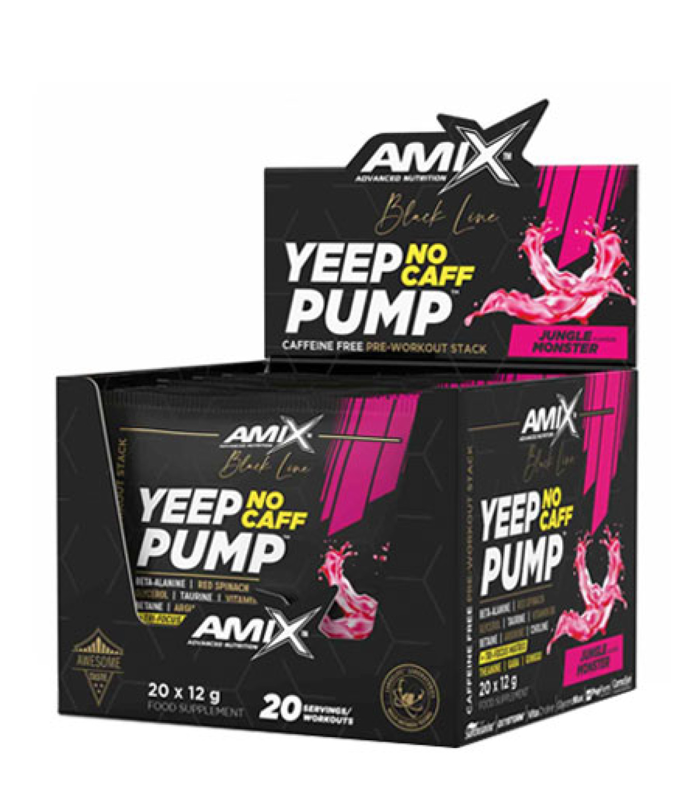 AMIX - Black Line Yeep Pump NO CAFF / 20 x 12 g