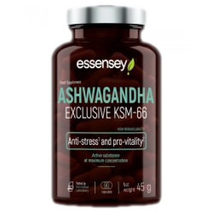ESSENSEY - Ashwagandha KSM-66 200 mg / 90 капсули, 90 дози