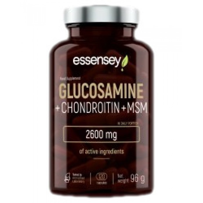 ESSENSEY - Glucosamine + Chondroitin + MSM / 120 капсули, 60 дози