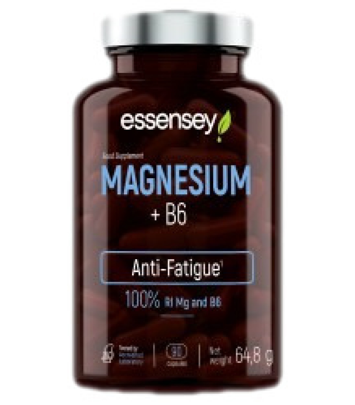 ESSENSEY - Magnesium 187.5 mg + B6 / 90 капсули, 45 дози