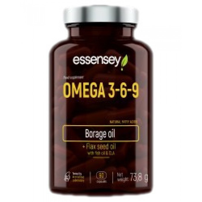 ESSENSEY - Omega 3-6-9 with Fish Oil / 90 Гел капсули, 45 дози
