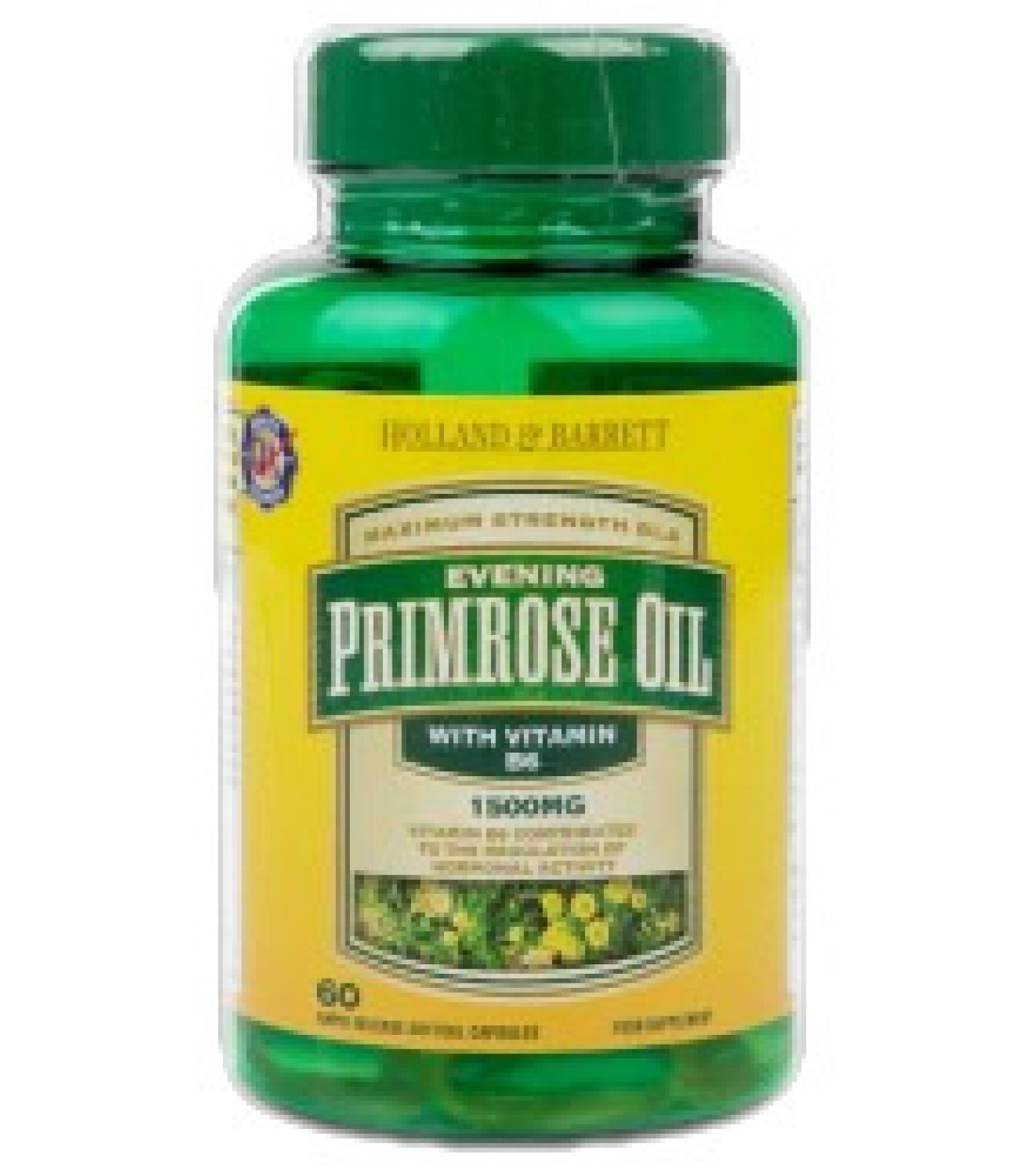 Holland And Barrett Evening Primrose Oil 1500 mg Plus Vitamin B6 / 60 капсули