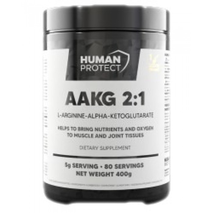 Human Protect - AAKG 2:1 Powder | L-Arginine-Alpha-Ketoglutarate / 400 грама, 80 дози