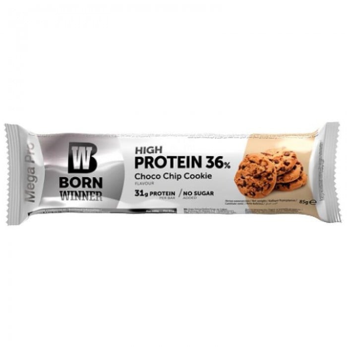 BORN WINNER Mega Pro High Protein 36% Choco Chip Cookie 85 гр