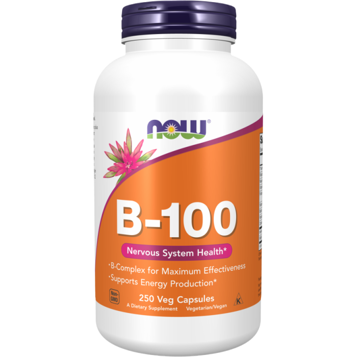 NOW Foods Vitamin B-100 / 250 капсули