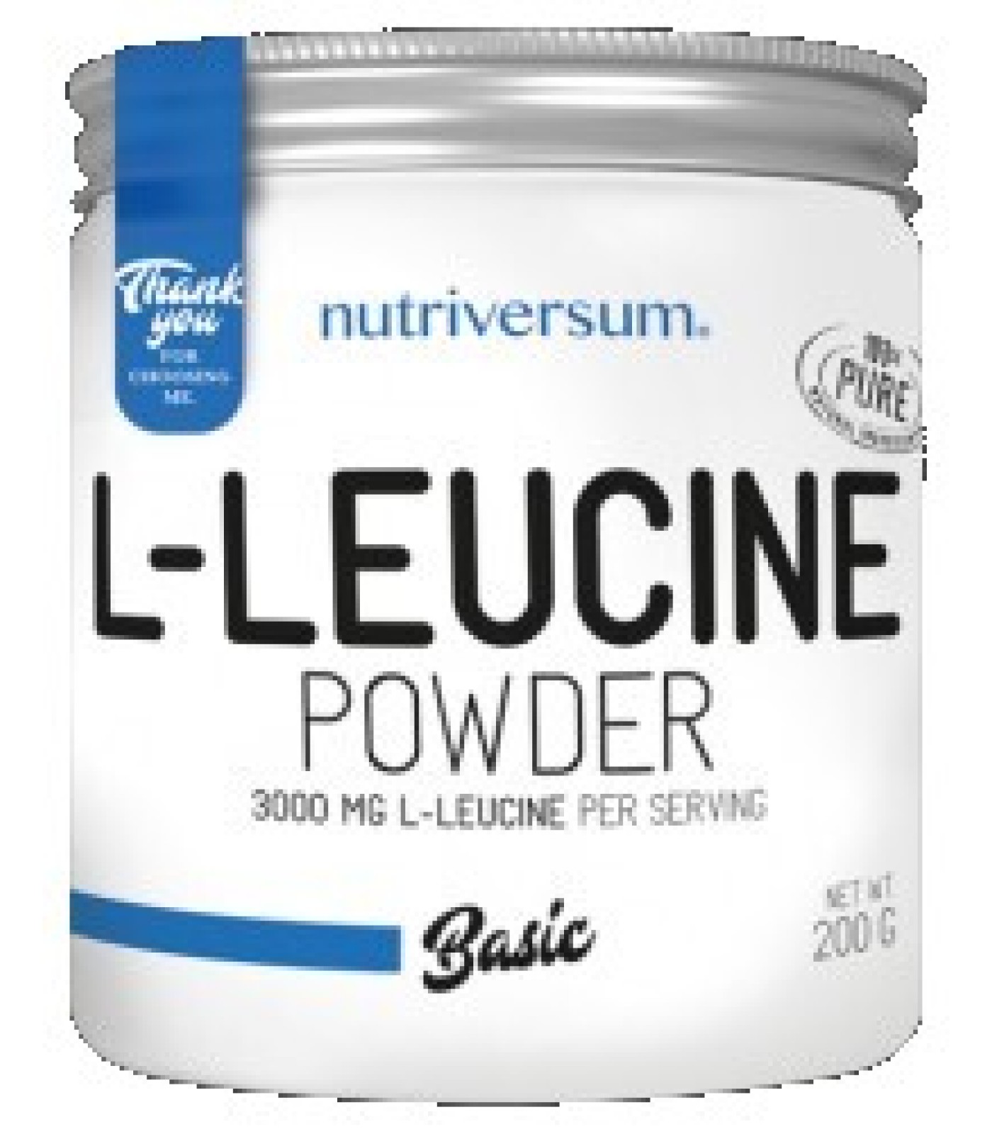 Nutriversum - L-Leucine Powder | 100% Pure Leucine / 200 gr.