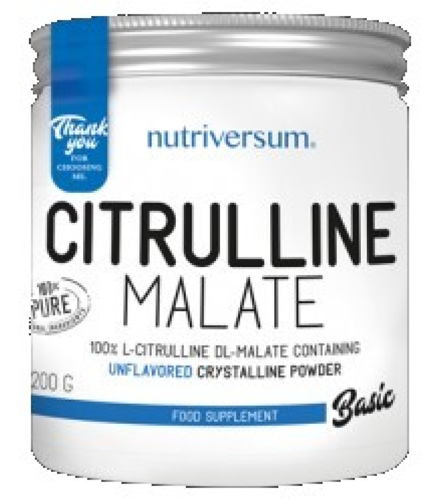 Nutriversum - Citrulline Malate Powder | 100% Pure / 200 gr.