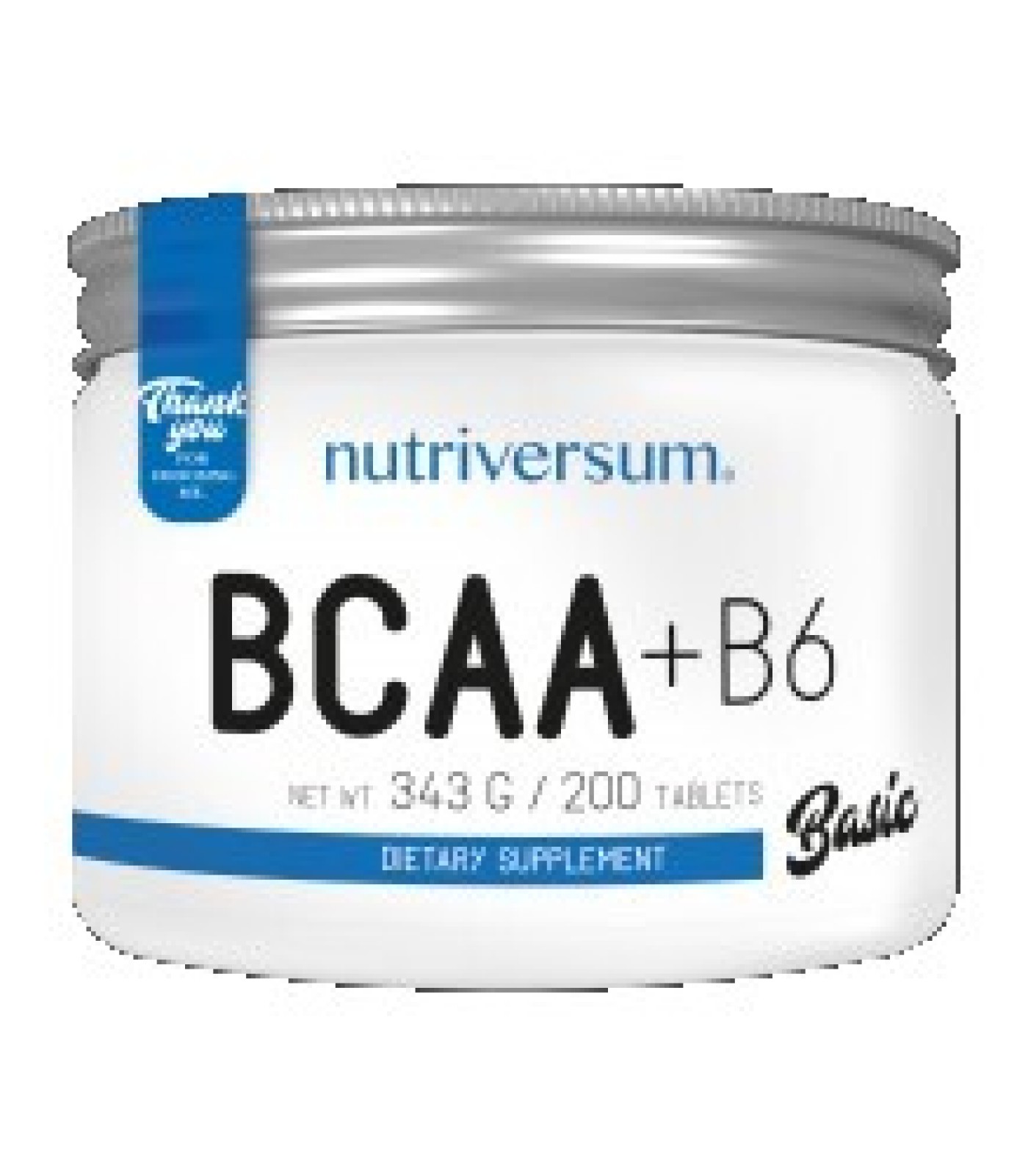 Nutriversum - BCAA + B6 Tablets / 200 tabs.