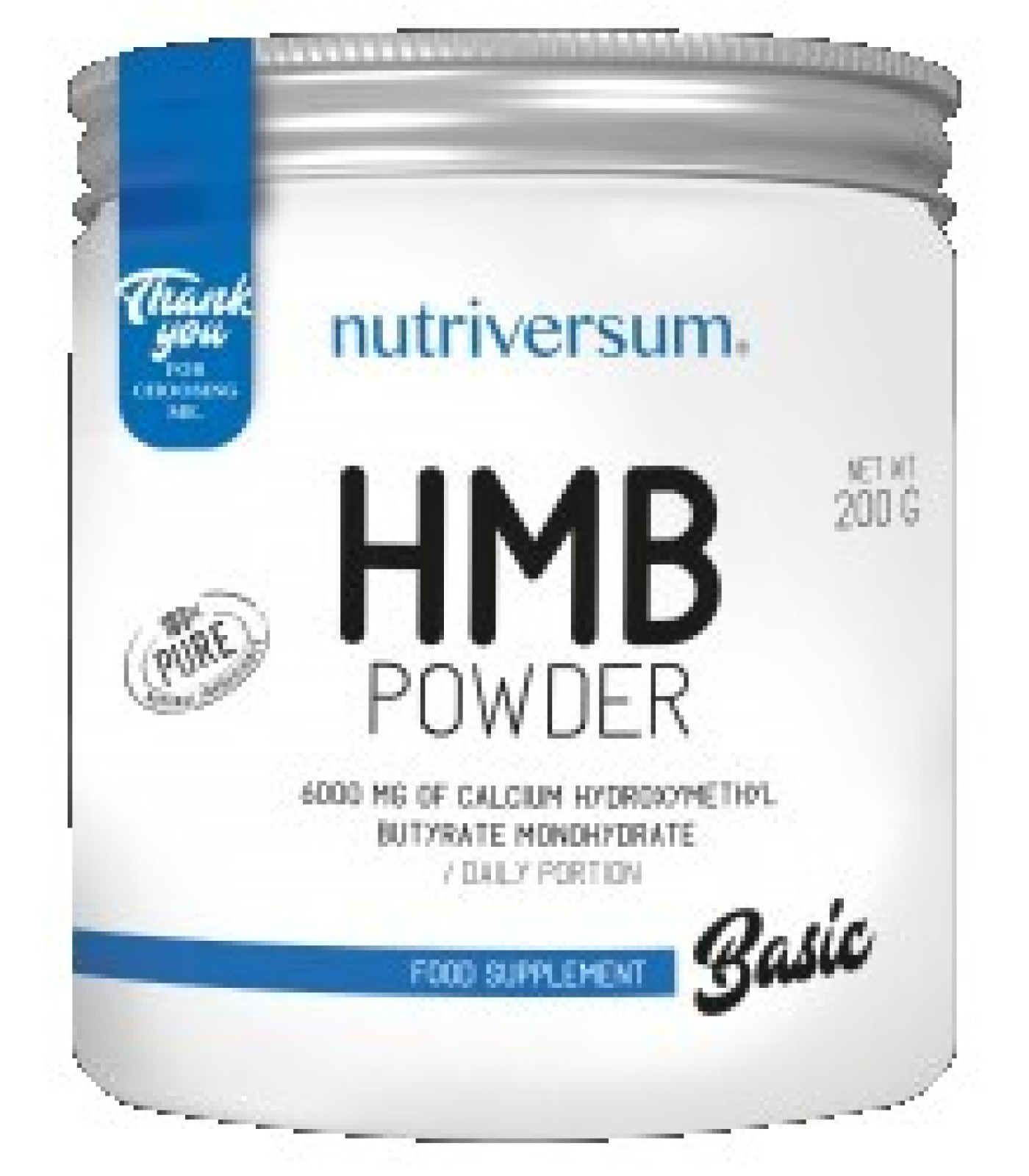 Nutriversum - HMB Powder | 100% Pure / 200 gr.