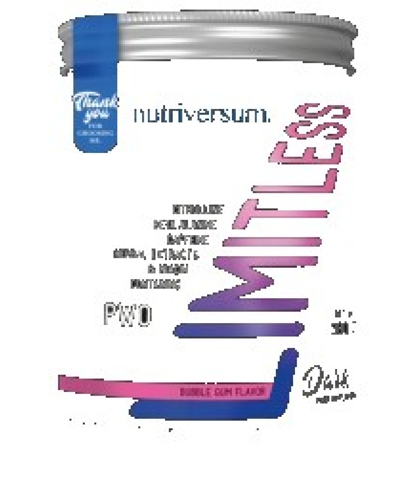 Nutriversum - Limitless Dark | Fat Burning Pre-Workout Formula / 380 gr.