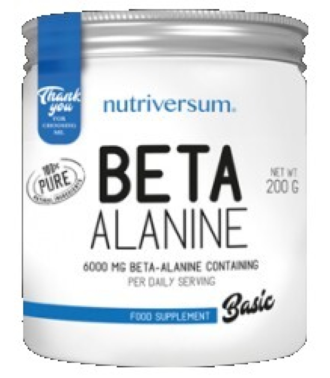 Nutriversum - Beta Alanine Powder | 100% Pure / 200 gr.