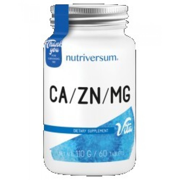 Nutriversum - Ca/Zn/MG | Calcium Magnesium Zinc Formula / 60 tabs.
