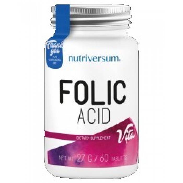 Nutriversum - Folic Acid 500 mcg / 60 tabs.