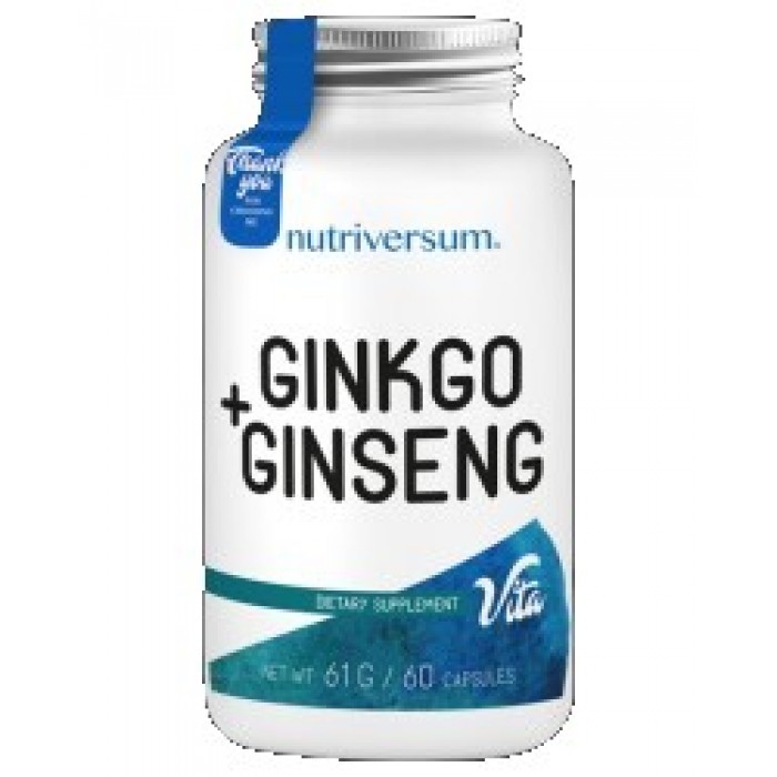 Nutriversum - Ginkgo + Ginseng | Ginkgo Biloba 250 mg + Siberian Ginseng 400 mg / 60 caps.