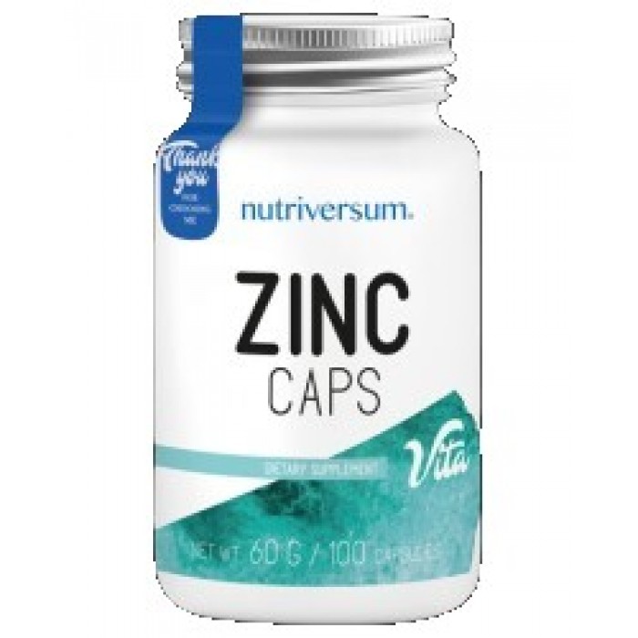 Nutriversum - Zinc Caps | 25 mg Zinc Oxide / 100 caps.