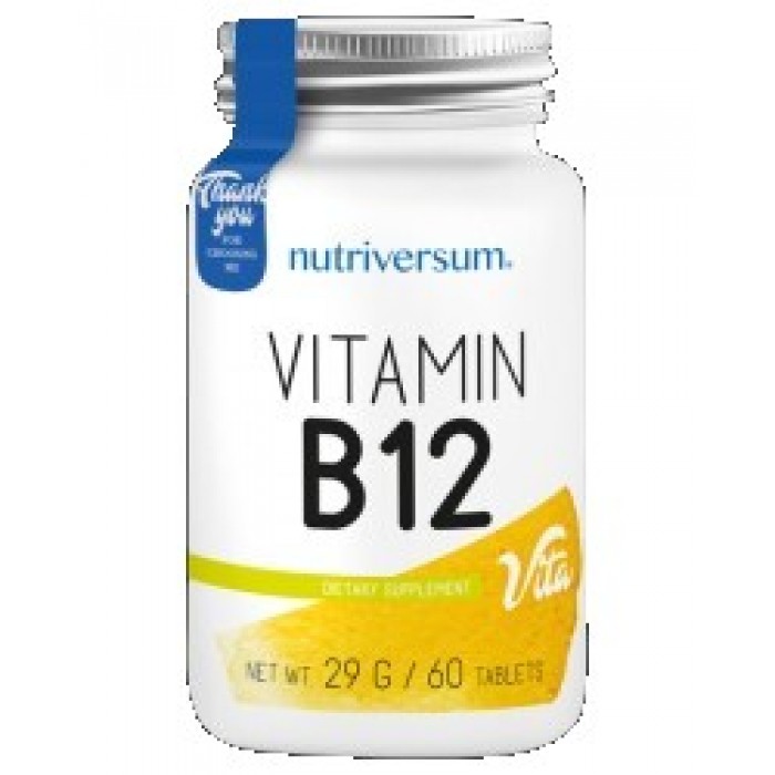 Nutriversum - Vitamin B12 250 mcg | Cyancobalamin / 60 tabs.