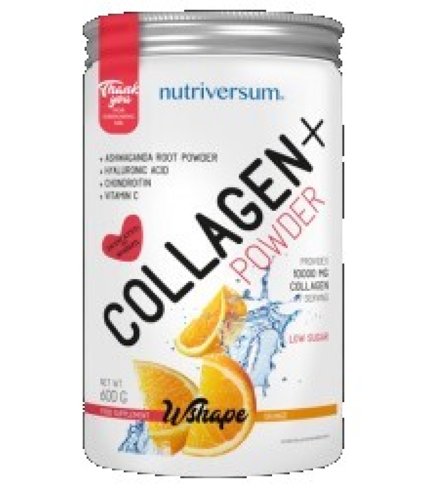 Nutriversum - Collagen+ Powder | with Ashwagandha, Hyaluronic Acid, Chondroitin & Vitamin C / 600 gr.