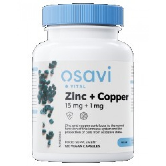 Osavi - Zinc + Copper | L-OptiZinc® / 120 капсули