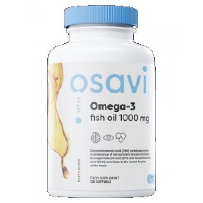 Osavi - Omega 3 Fish Oil 1000 mg / Lemon Flavor / 120 Гел капсули