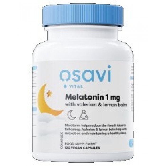 Osavi - Melatonin with Valerian & Lemon Balm / 120 капсули