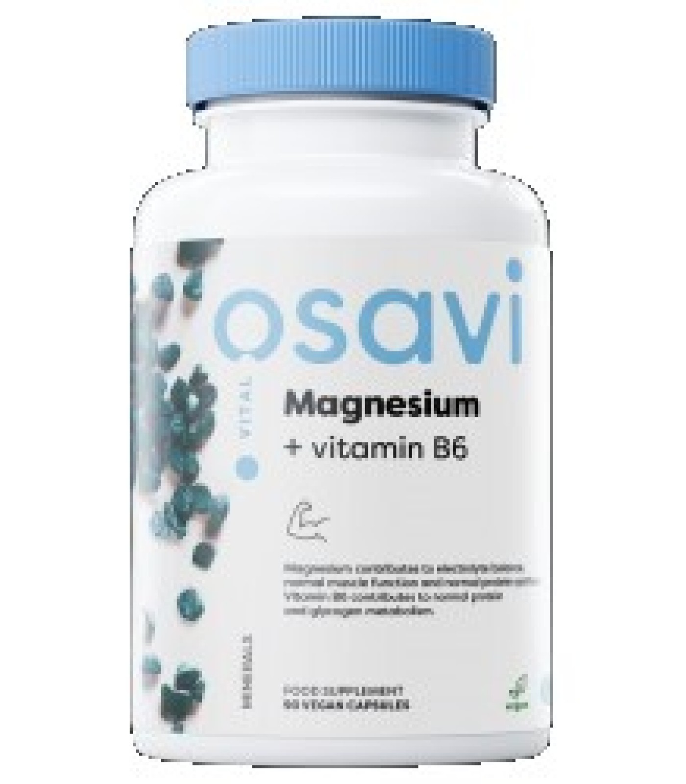 Osavi - Magnesium Citrate + Vitamin B6 / 90 капсули