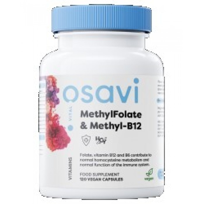 Osavi - MethylFolate & Methyl-B12 | with Quatrefolic® / 120 капсули