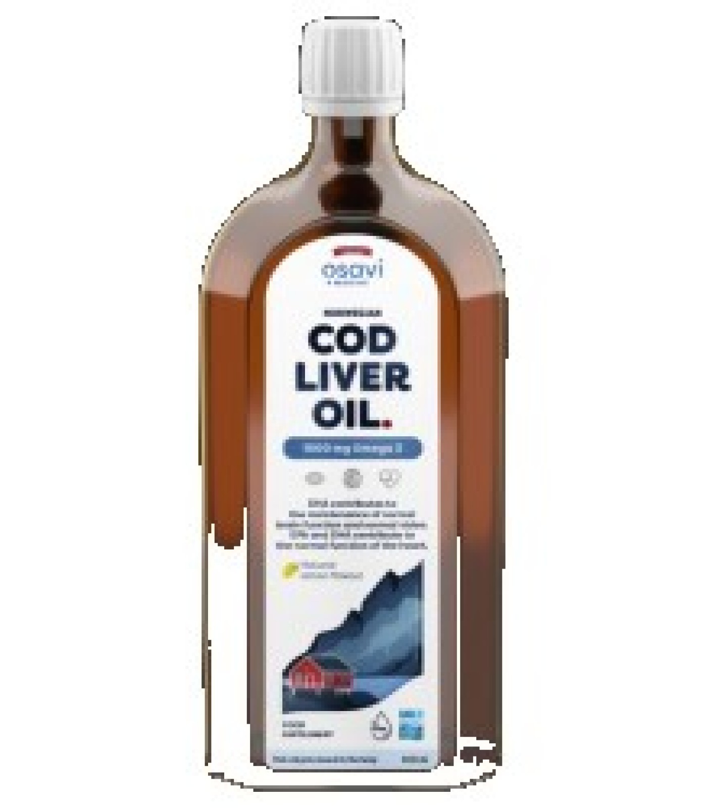 Osavi - Norwegian Cod Liver Oil | Lemon Flavored Liquid Omega / 500 мл