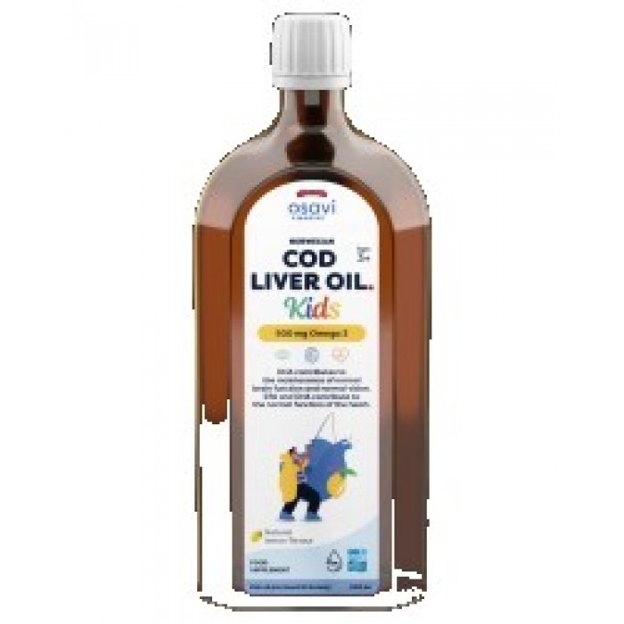 Osavi - Norwegian Cod Liver Oil Kids | Lemon Flavored Liquid Omega / 500 мл