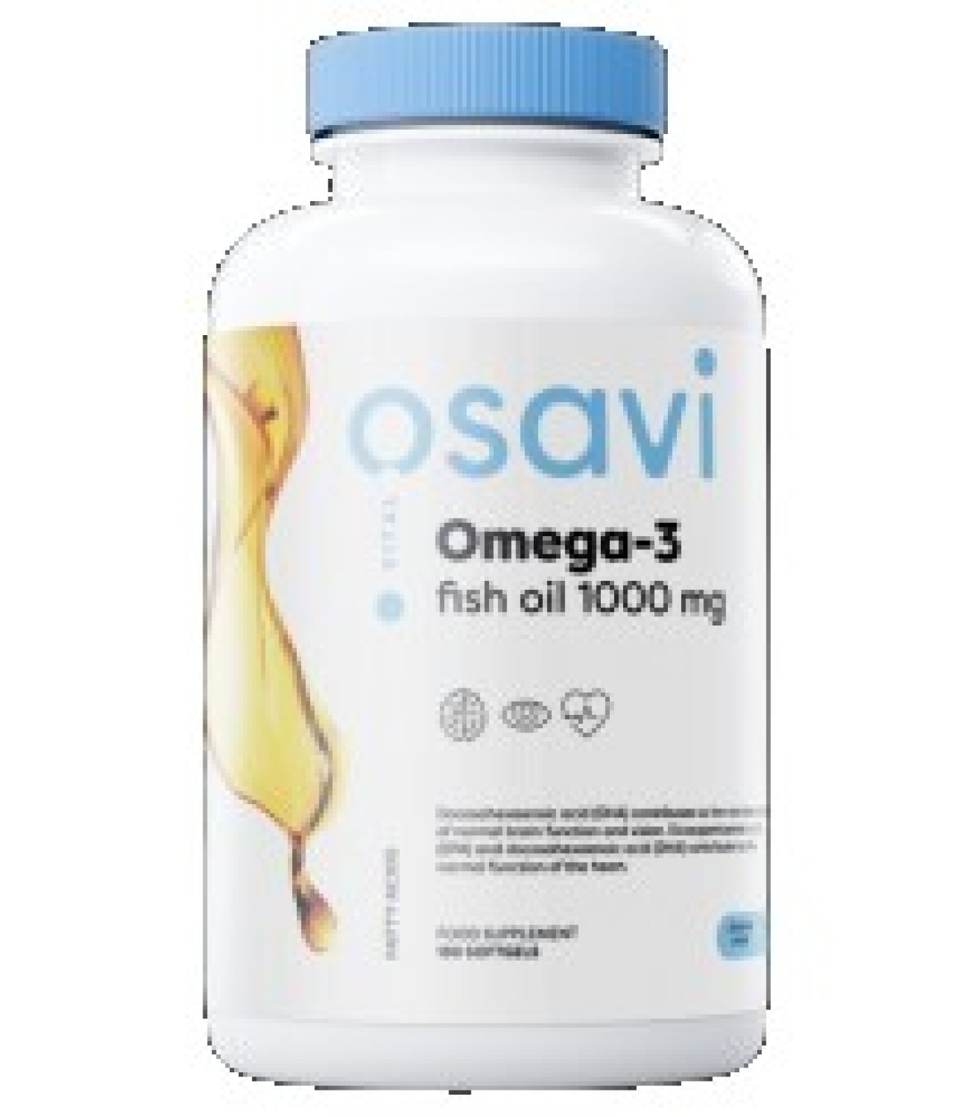 Osavi - Omega 3 Fish Oil 1000 mg / Lemon Flavor / 180 Гел капсули