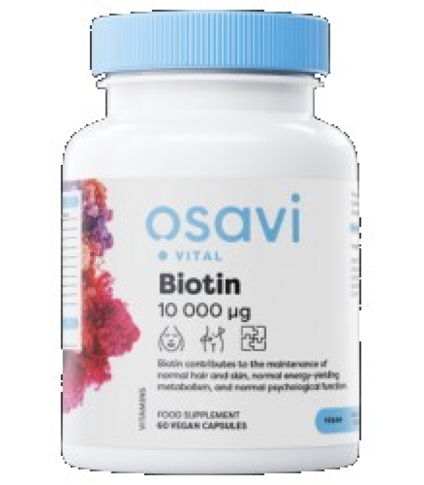 Osavi - Biotin 10 000 mcg / 120 капсули