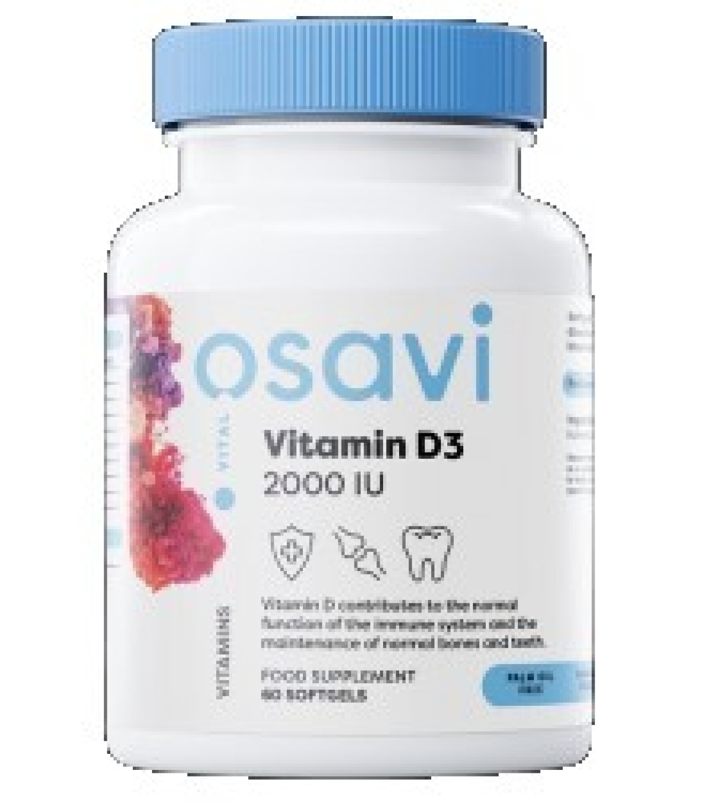 Osavi - Vitamin D3 2000 IU | Quali-D® / 60 Гел капсули