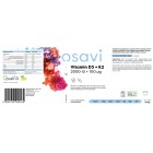 Osavi - Vitamin D3 2000 IU + K2 100 mcg | with Quali-D® / 120 Гел капсули