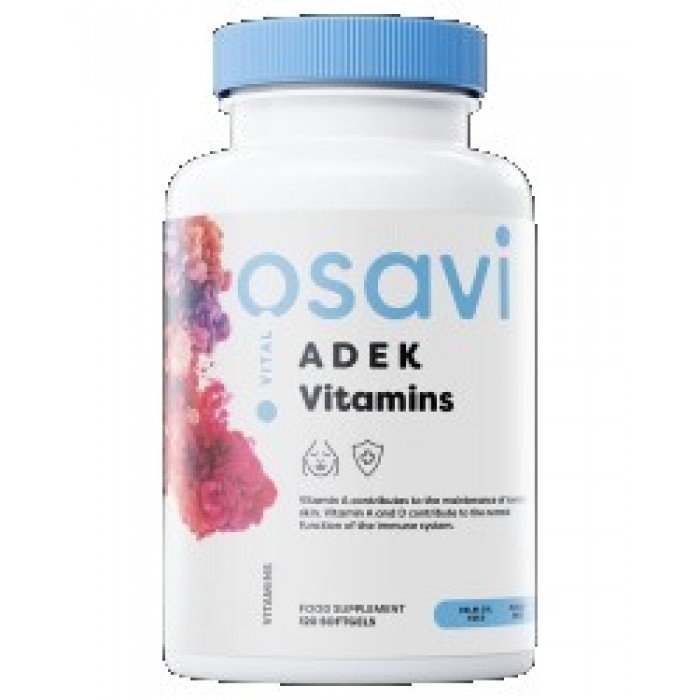 Osavi - ADEK Vitamins | A + D + E + K | with Quali-D® / 120 Гел капсули