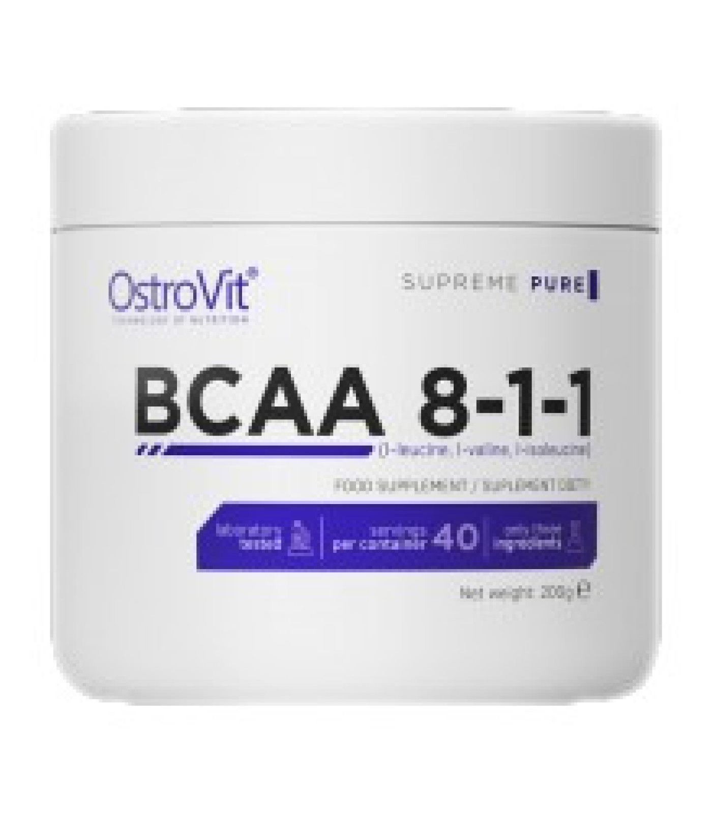 OstroVit - BCAA 8:1:1 Powder / 200 грама, 20 дози