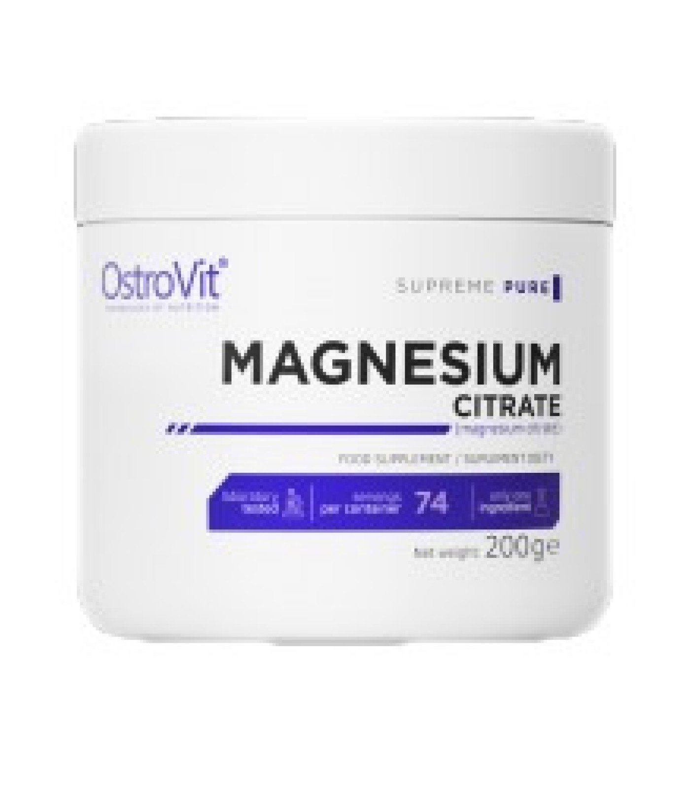 OstroVit - Magnesium Citrate Powder / 200 грама, 74 дози