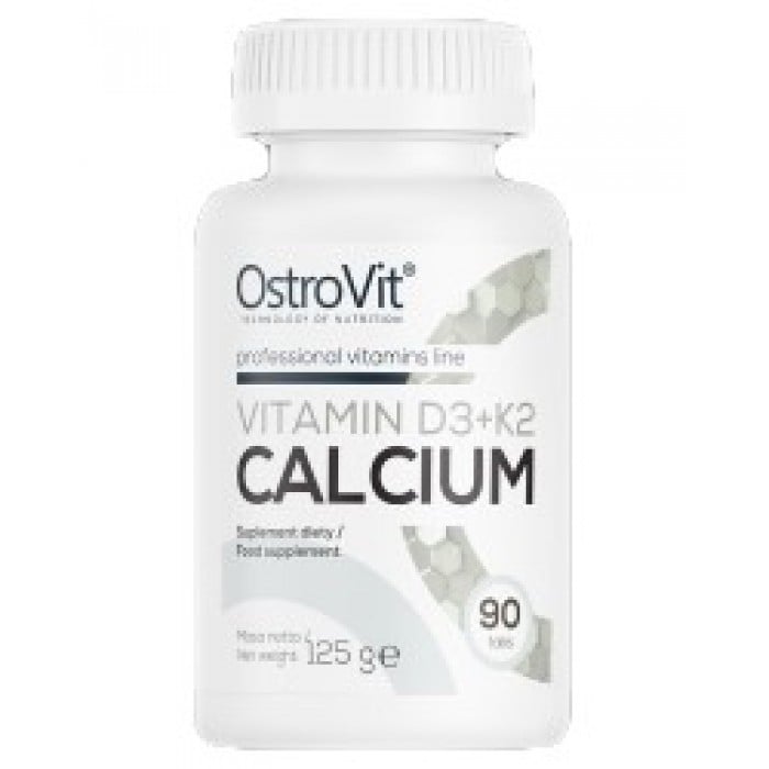 OstroVit - Vitamin D3 2000 + K2 100 mcg + Calcium / 90tabs.