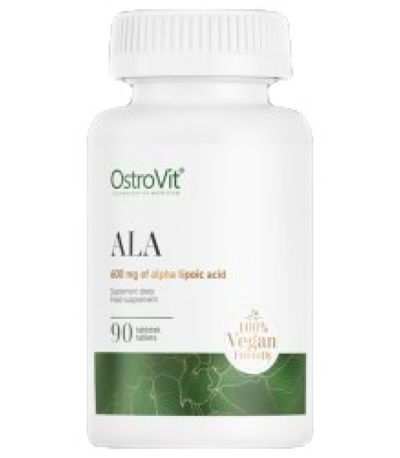 OstroVit - ALA / Alpha Lipoic Acid 600 mg / 90 Таблетки, 90 дози