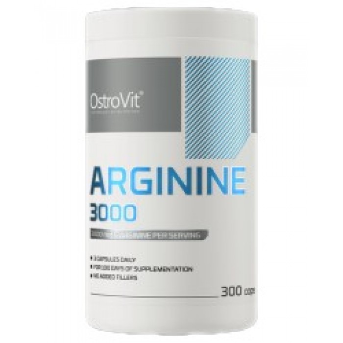 OstroVit - Arginine 3000 / L-Arginine Caps / 300 капсули, 100 дози