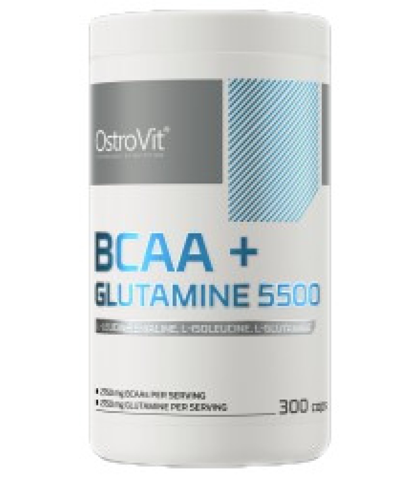 OstroVit - BCAA + Glutamine 5500 mg / 300 капсули, 60 дози