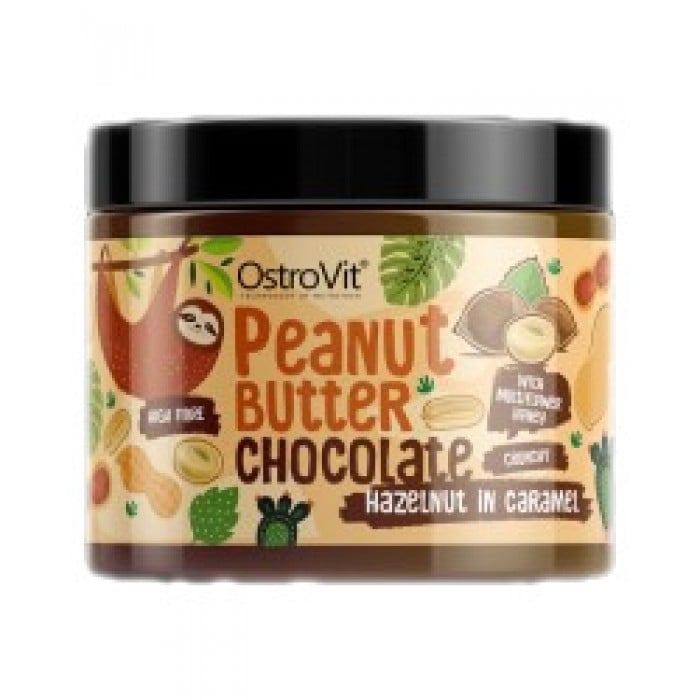OstroVit - Chocolate Peanut Butter with Hazelnut in Caramel | Crunchy / 500 грама