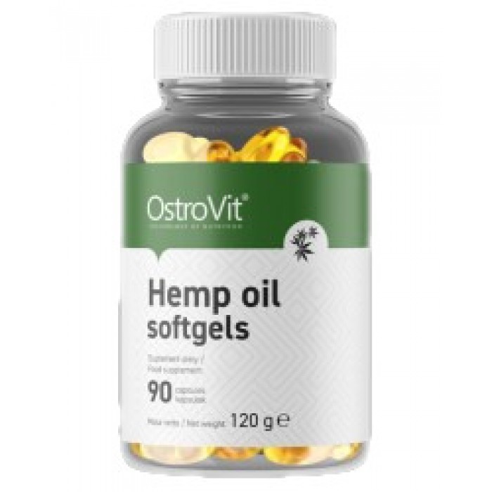 OstroVit - Hemp Seed Oil / Omega 3-6-9 Complex / 90 Гел капсули, 90 дози