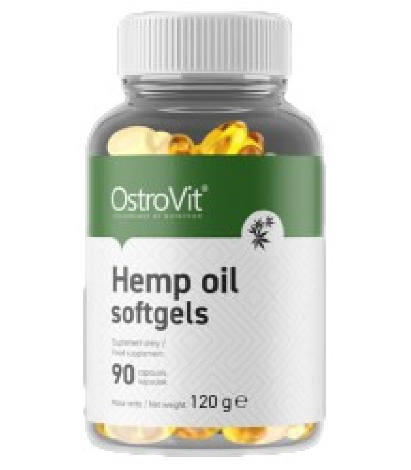 OstroVit - Hemp Seed Oil / Omega 3-6-9 Complex / 90 Гел капсули, 90 дози