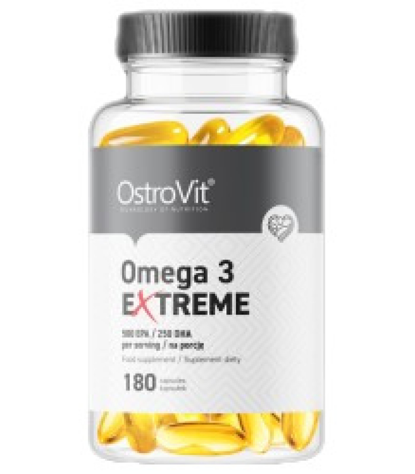 OstroVit - Omega 3 Extreme | 75% EPA + DHA / 180 Гел капсули, 180 дози