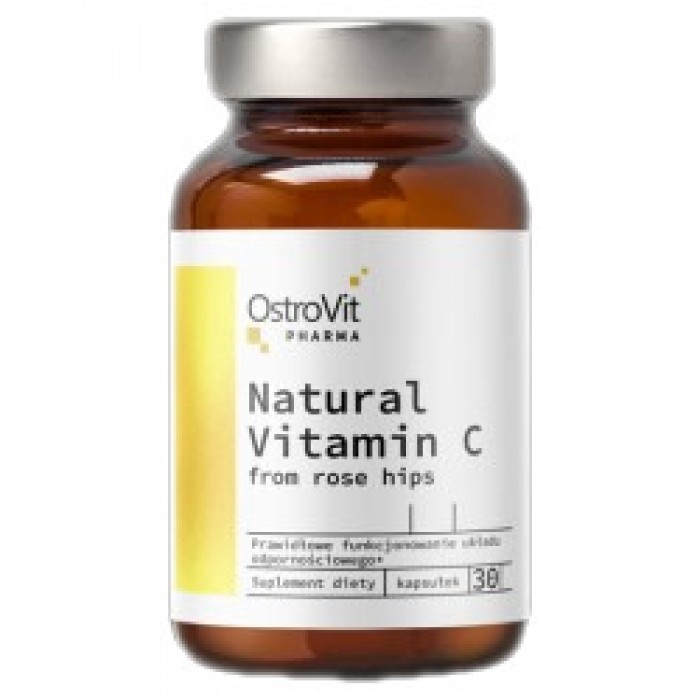 OstroVit - Natural Vitamin C 1000 mg / from Rose Hips / 30 капсули, 30 дози