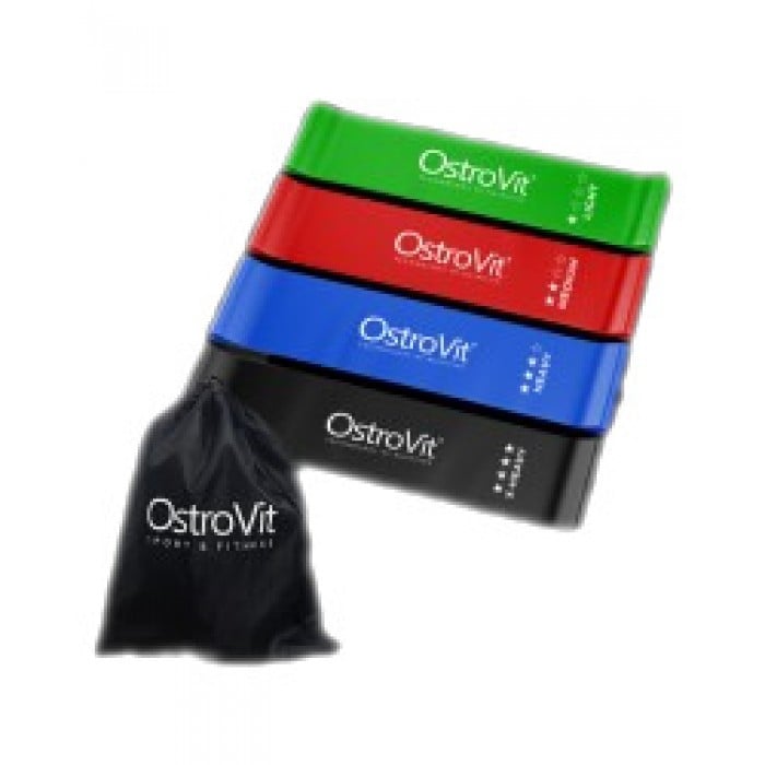 OstroVit - Комплект непрекъснати тренировъчни ластици | с чанта / 4 бр